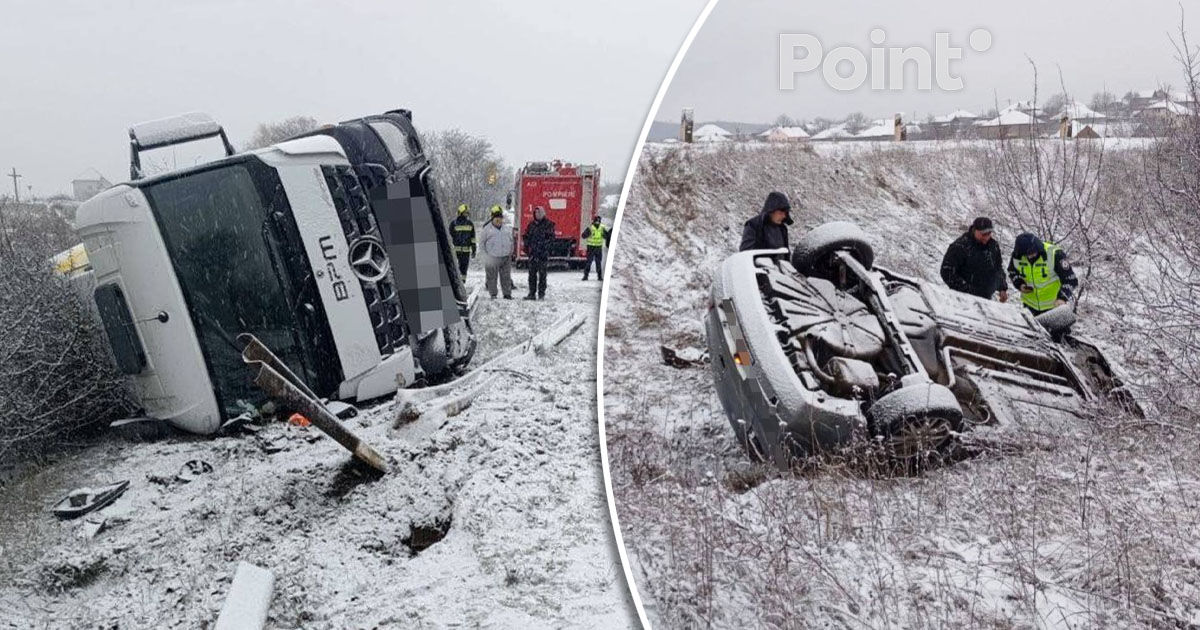 MAI a raportat sute de accidente și întreruperi de curent din cauza vremii nefavorabile.