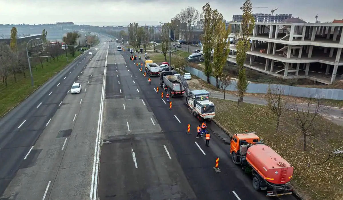 Șoseaua Hâncești de la ieșirea din Chișinău, reabilitată capital.