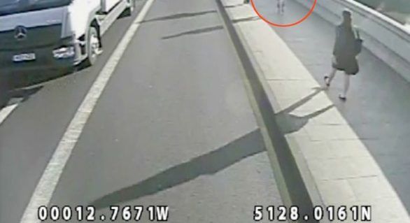 O femeie, salvată în ultima clipă după ce a fost împinsă în fața unui autobuz. Foto: Captură video
