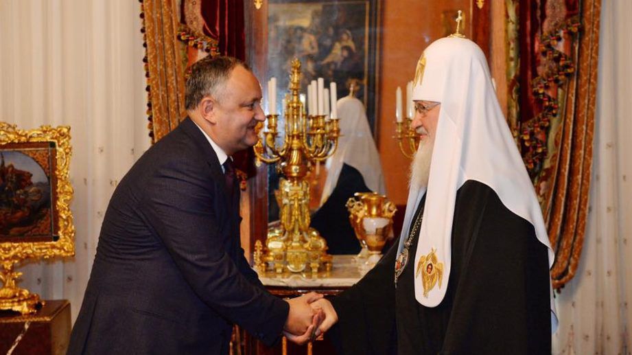 Promisiunile lui Dodon către Patriarhul Chiril al Moscovei. Foto: facebook.com
