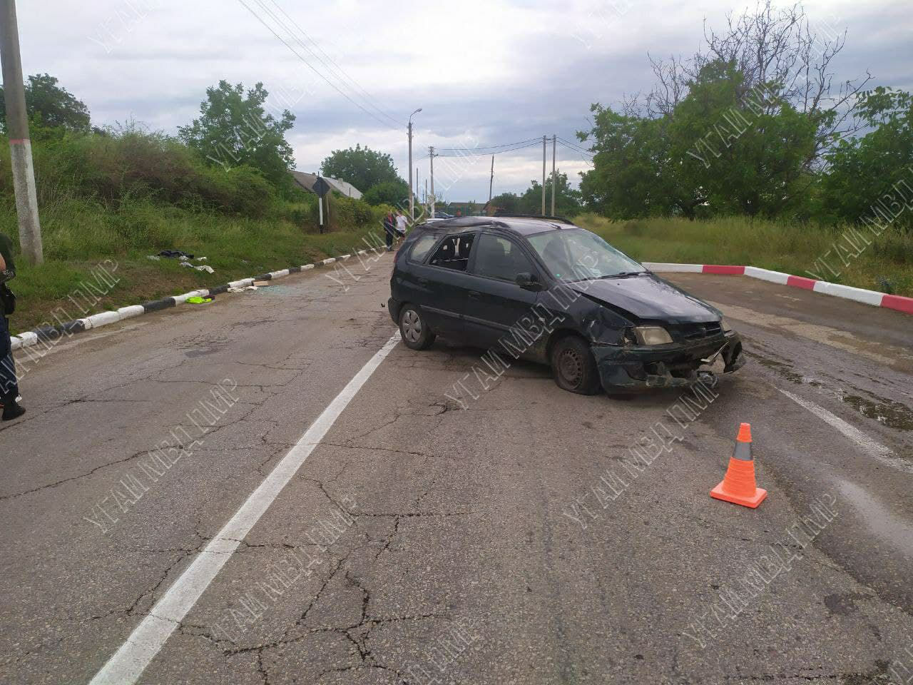 На объездной трассе в Дубоссарах перевернулся автомобиль