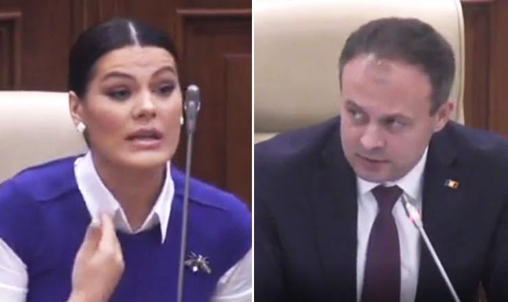 Alina Zotea, mustrată de către Andrian Candu în Parlament.
