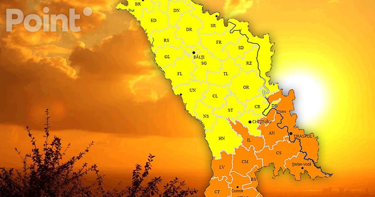 Cod Galben și Portocaliu de caniculă în Moldova: Temperaturile vor ajunge la +38°C.