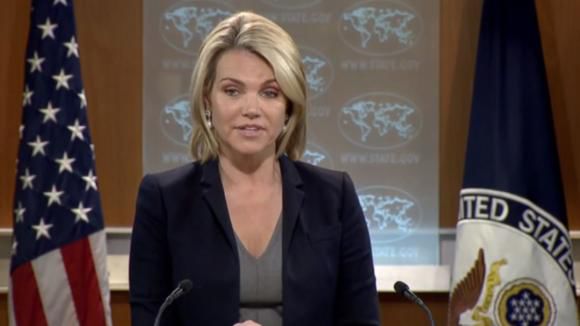 Purtătoarea de cuvânt a Departamentului de Stat al SUA, Heather Nauert.