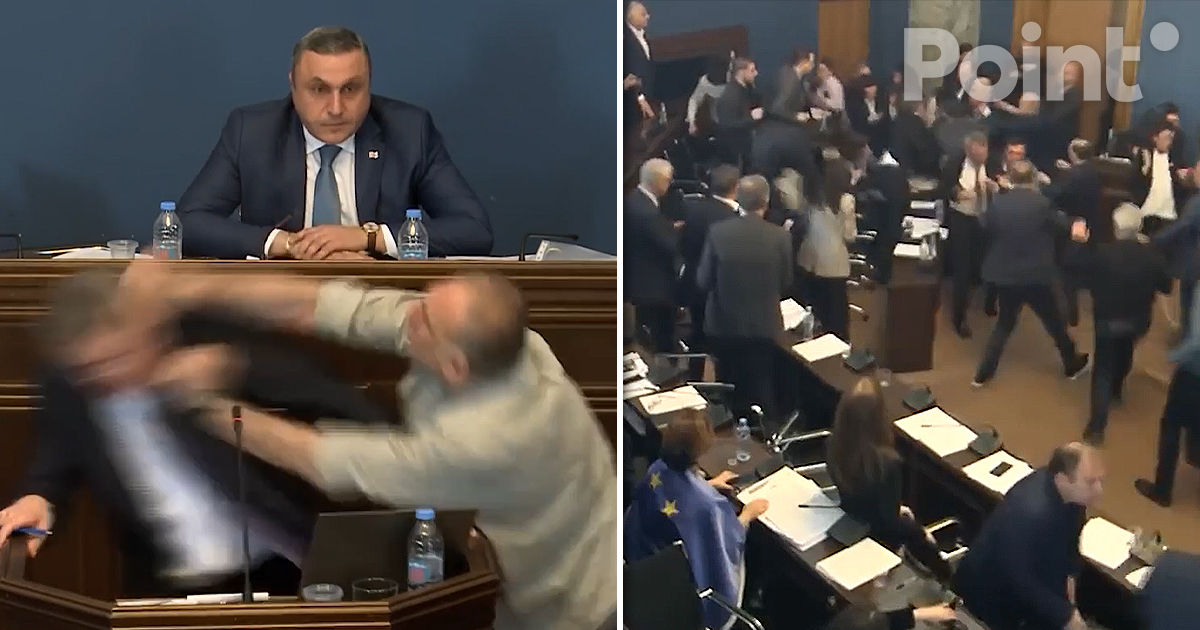 В парламенте Грузии произошла драка из-за законопроекта об "иноагентах".