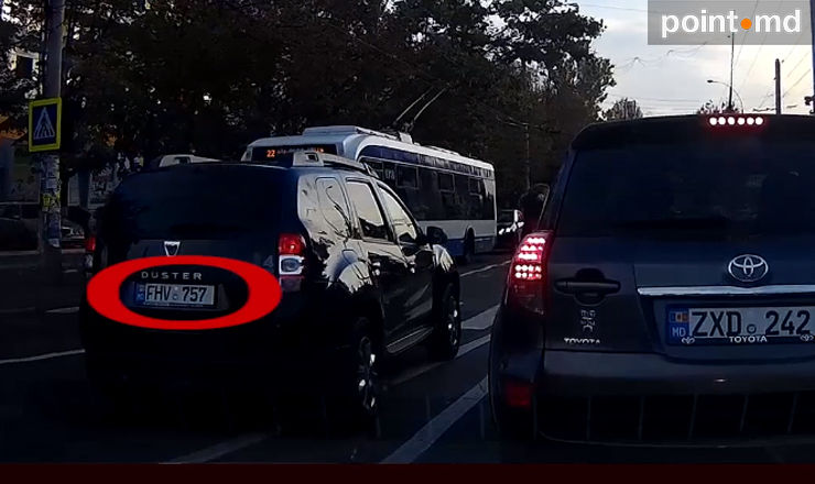 Șofer tupeist în Capitală. Cum a fost filmat în trafic