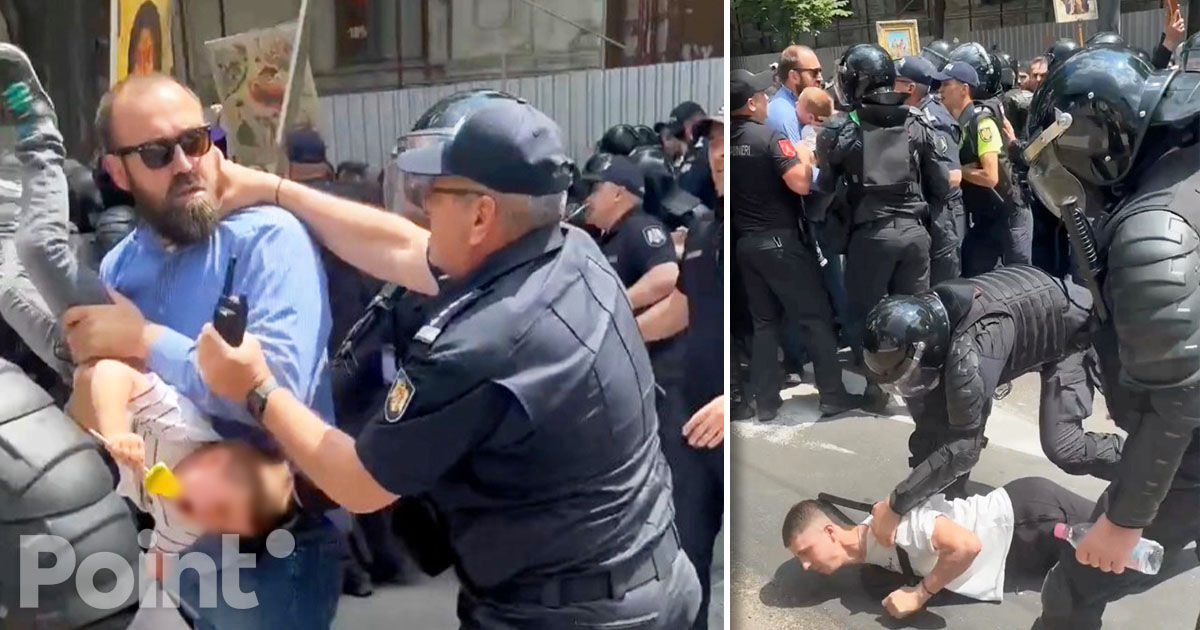 Altercații între polițiști și oponenți ai marșului LGBT în Capitală.