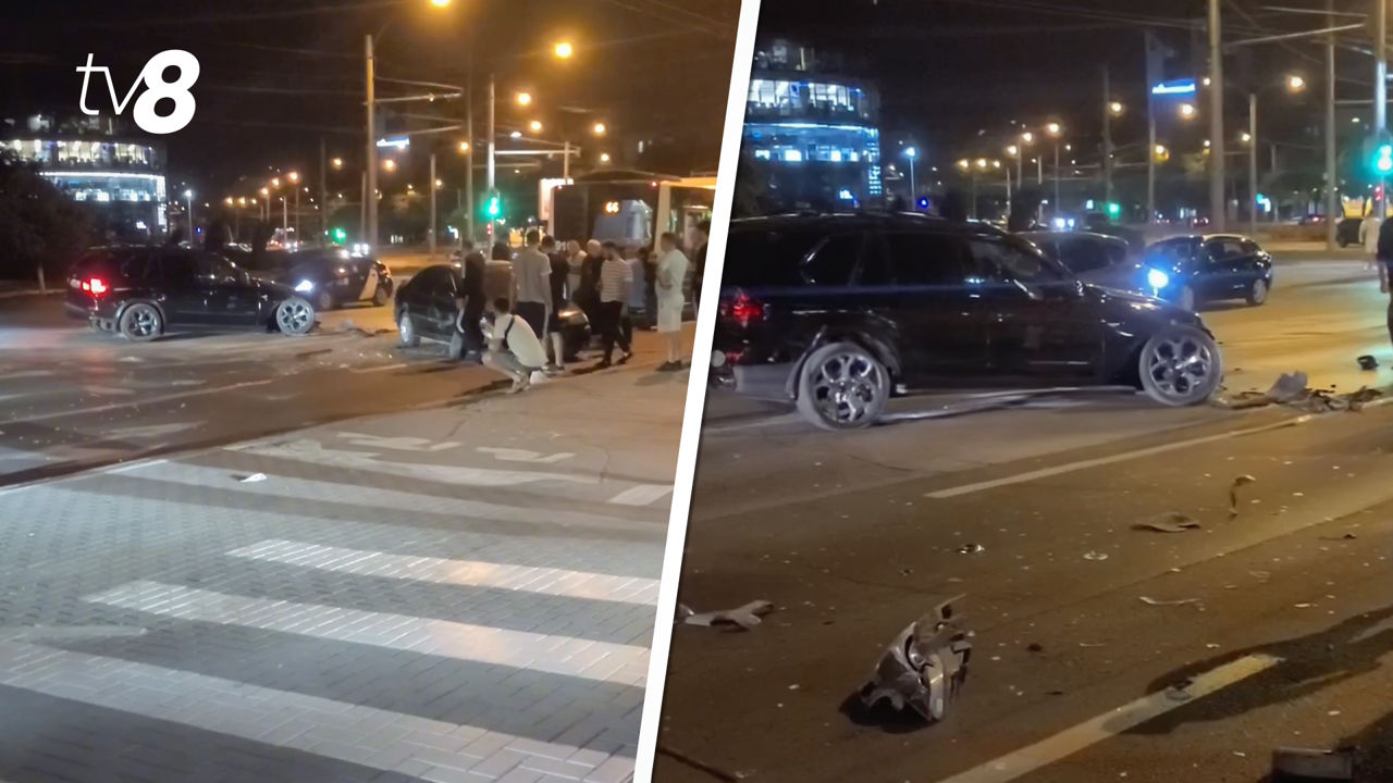 На бульваре Дечебал в Кишиневе произошла авария.