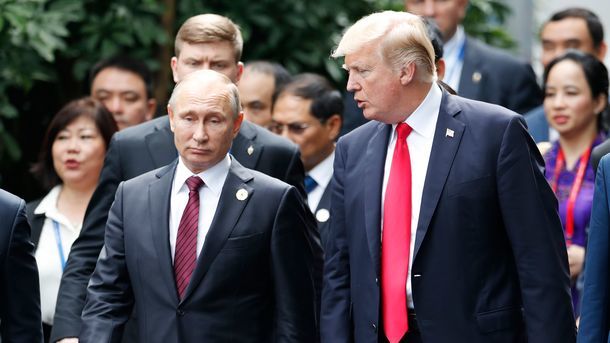 Президент России Владимир Путин и президент США Дональд Трамп.