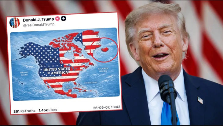 Исландия отреагировала на карту Трампа с флагом США.