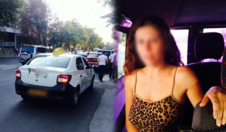 Воспользовавшись моментом, когда водитель вышел из машины, девушка села за руль и уехала.