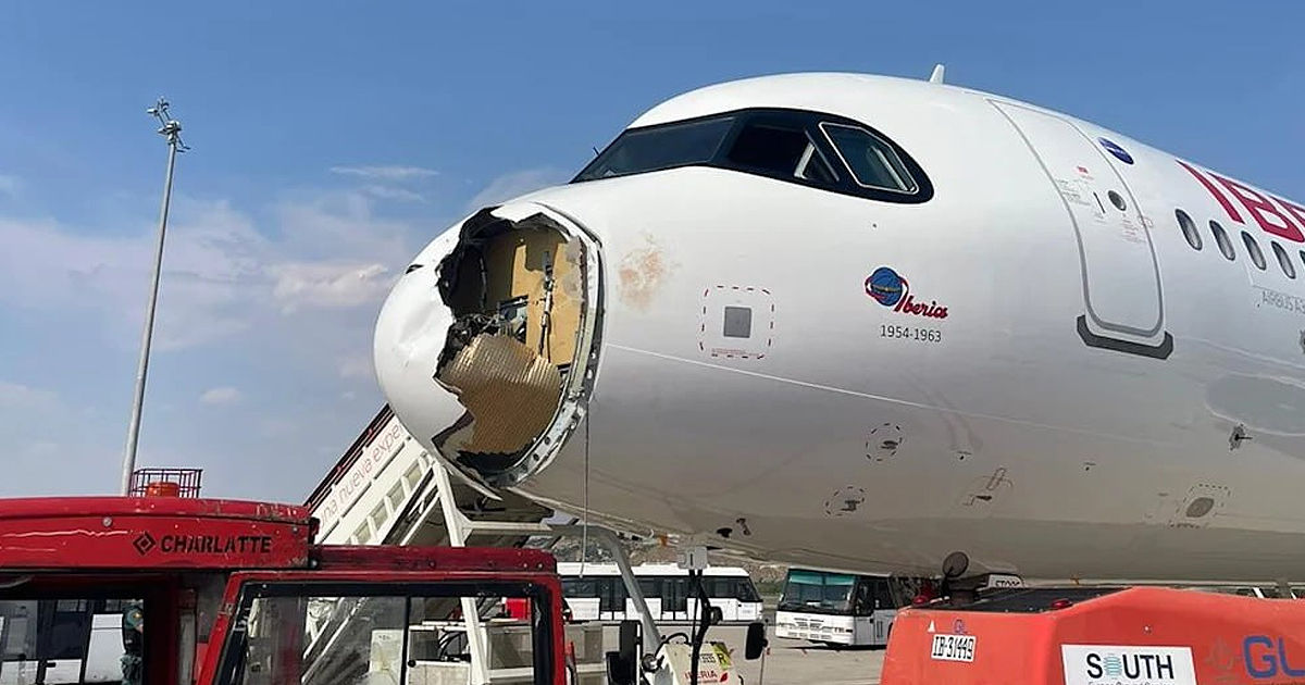 Un avion a efectuat o aterizare de urgență în Spania din cauza unei coliziuni cu o pasăre.