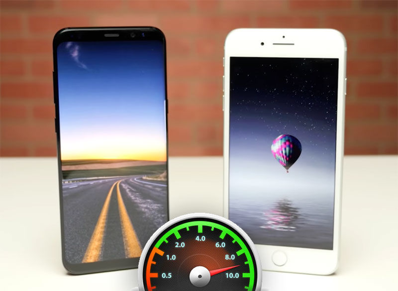 Сравнение производительности iPhone 7 и Galaxy S8.