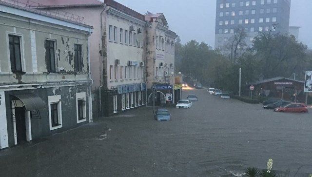 В Туапсе из-за подтоплений ввели план "Тайфун".