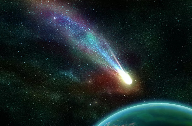 Телескоп "Хаббл" увидел распад кометы ATLAS на десятки фрагментов.