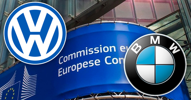 Еврокомиссия оштрафовала BMW и Volkswagen на 875 миллионов евро. Коллаж Point.md.