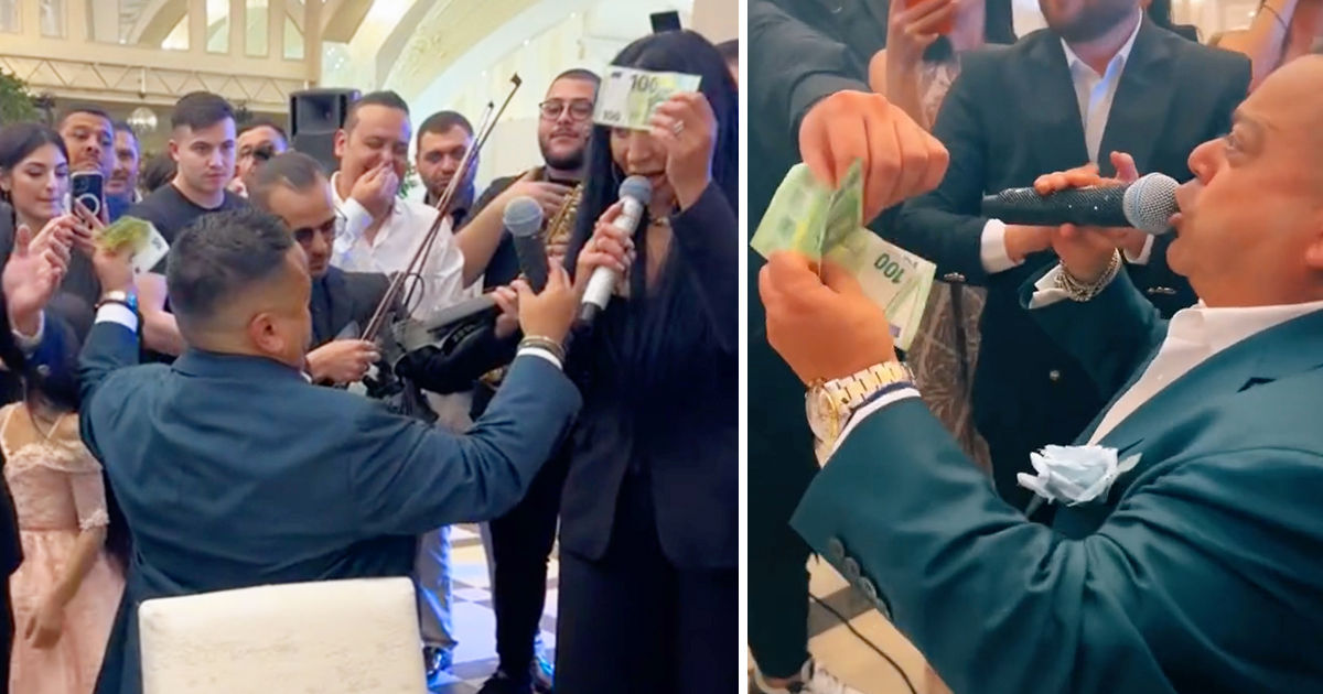 На вечеринке ромов в Кишиневе румынских манелистов забросали деньгами. Коллаж: Point.md