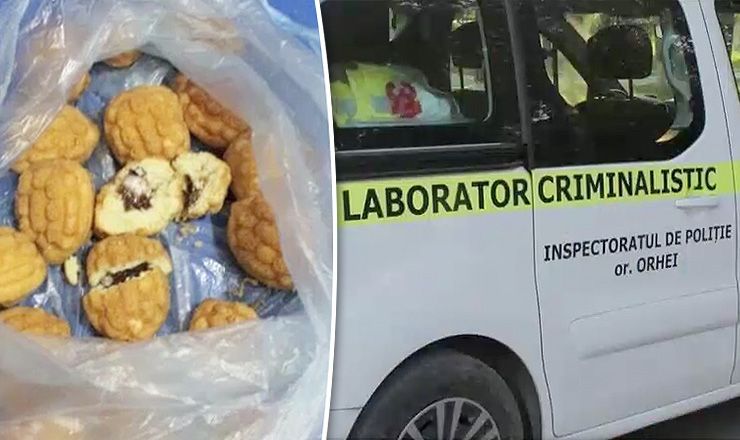 Пакетики с наркотиками были спрятаны в печенье.
