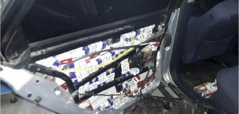Întreaga cantitate de țigări, estimată la 18 mii lei, a fost ridicată. Foto:border.gov.md