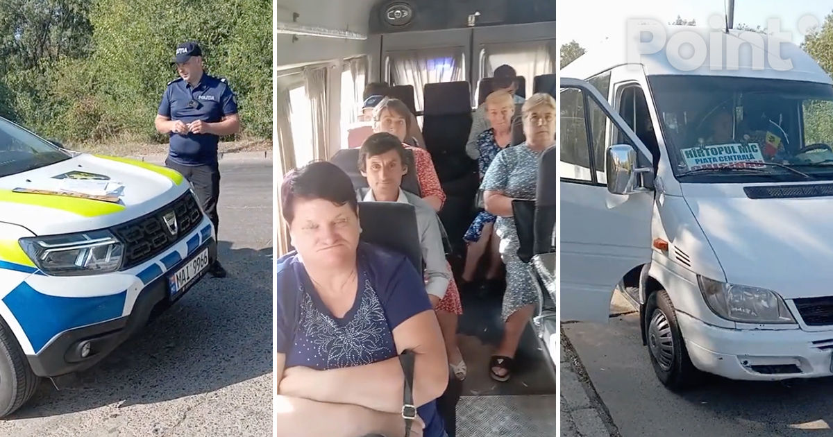 Microbuz cu enoriași, oprit de Poliție: Au fost depistate încălcări.