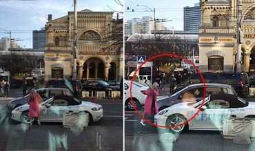 Рубившей Porsche топором в розовой шубе киевлянкой оказалась украинская певица.