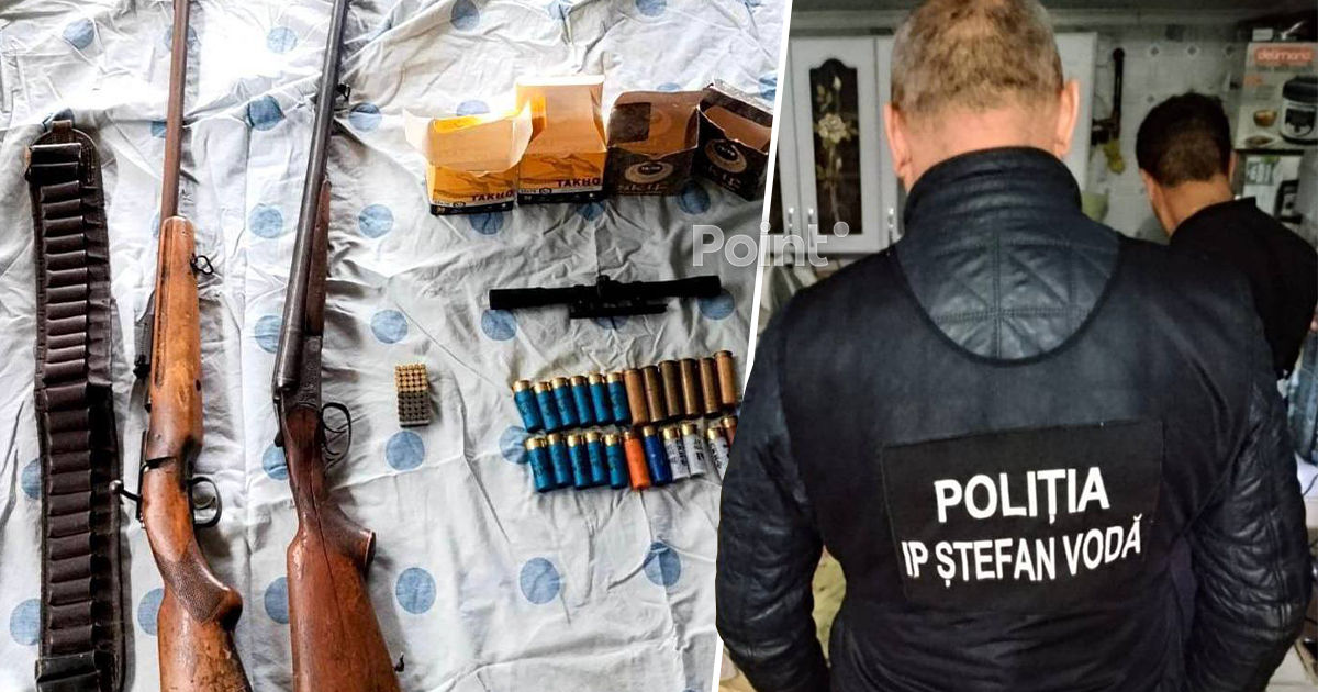 Sub salteaua unui locuitor din Olănești au fost găsite două puști și 73 de cartușe.