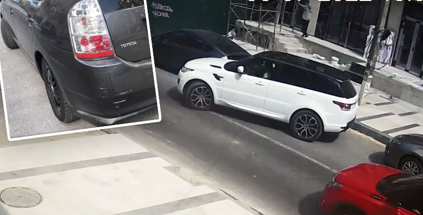 В Кишиневе водитель Range Rover задел припаркованное авто и скрылся. Коллаж: Point.md