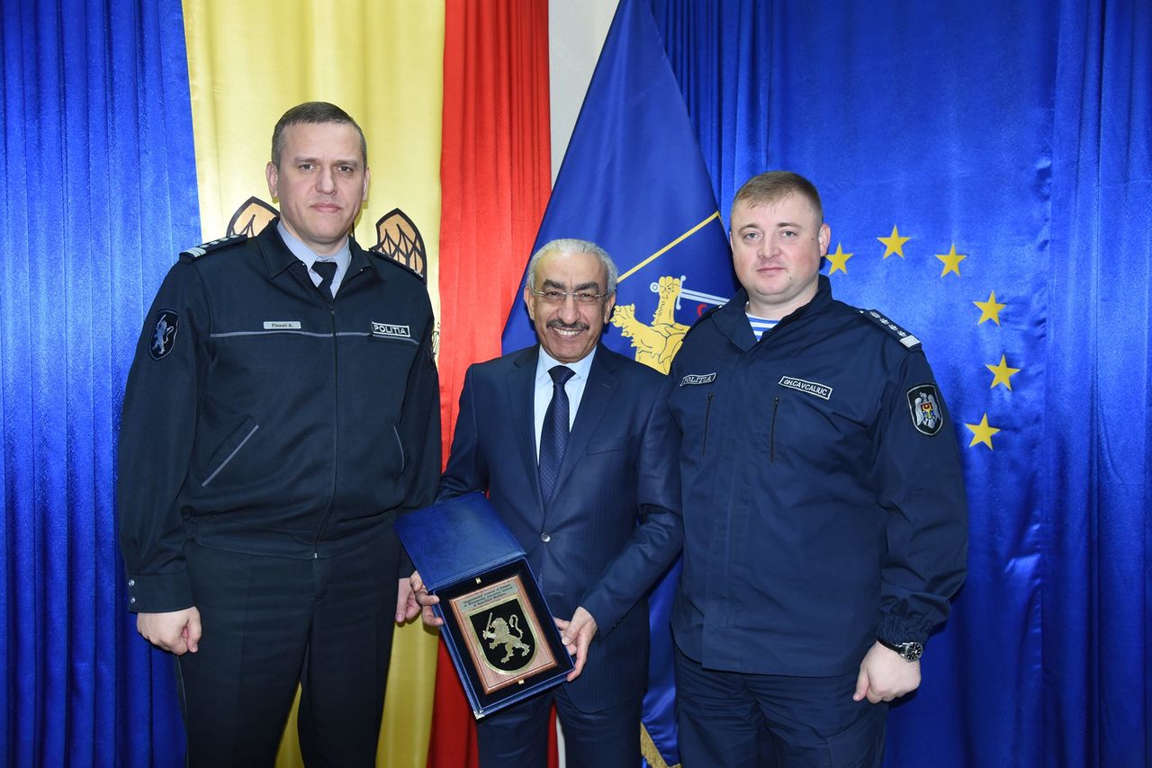 Delegație a Poliției din Qatar în vizită IGP. Foto:politia.md