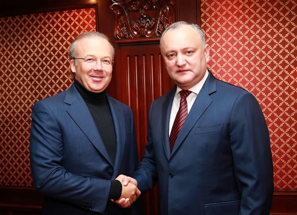 Президент "Деловой России" Андрей Назаров и президент Молдовы Игорь Додон.