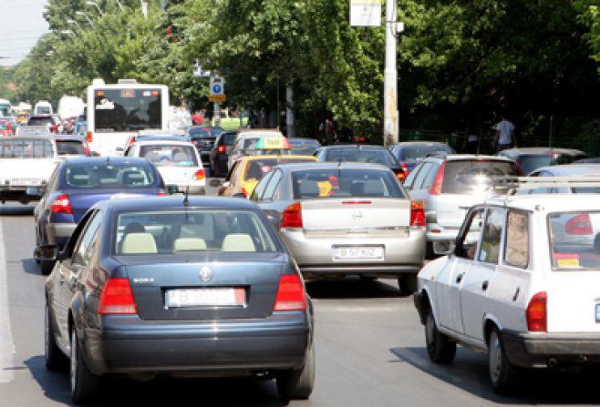 Trafic rutier suspendat în centrul Chişinăului. Foto: timpul.md
