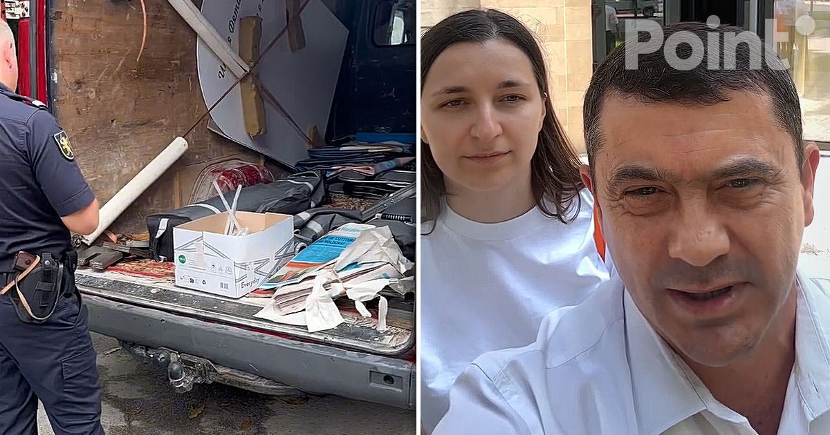 Полиция задержала дочь Ирины Влах и изъяла партийные газеты и палатки.