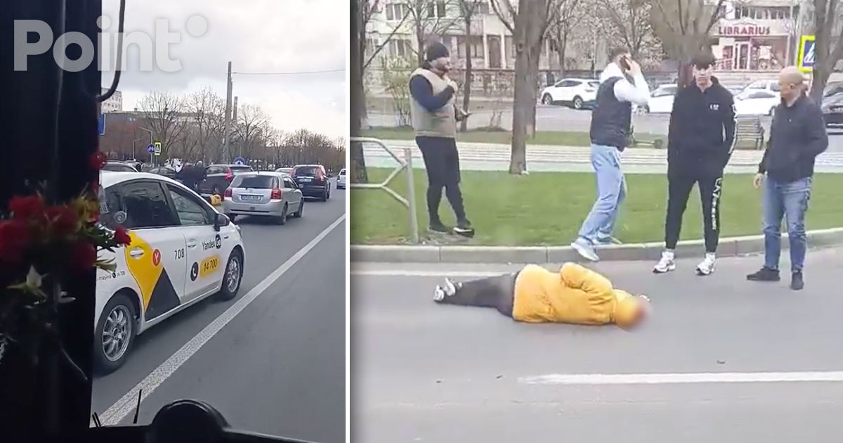 В Кишиневе водитель сбил женщину.