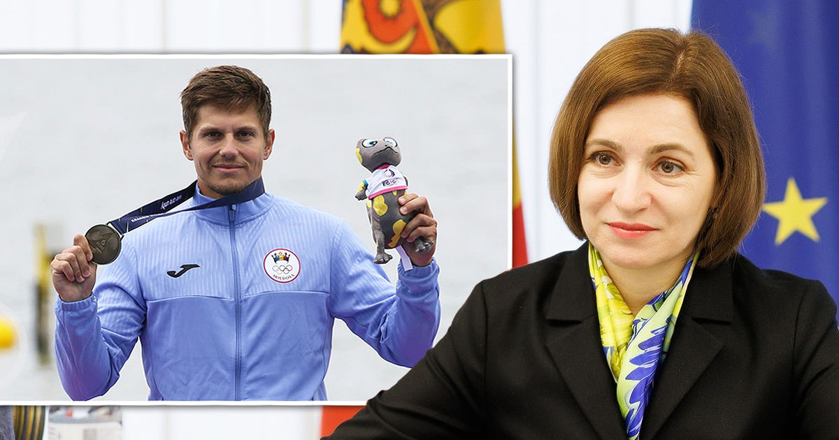 Майя Санду поздравила каноиста Сергея Тарновского.