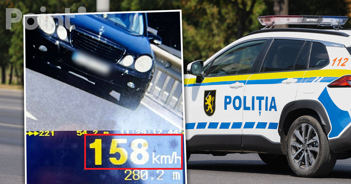 Șoferul unui Mercedes care circula 158 km/h riscă să rămână fără permis.