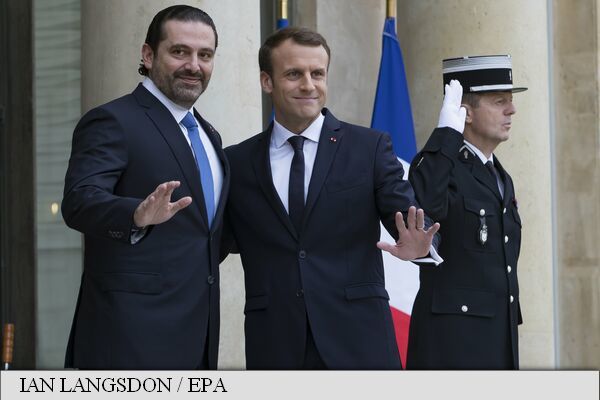 Saad Hariri a fost primit de președintele Macron la Palatul Elysée