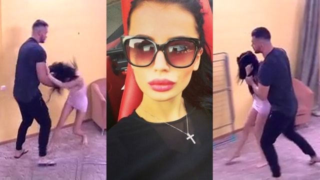 Lilia Cetraru a fost bătută de iubitul ei, Serghei Zahariash. Colaj: KanKan.md