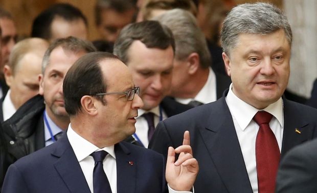 Президент Франции со своим украинским коллегой.