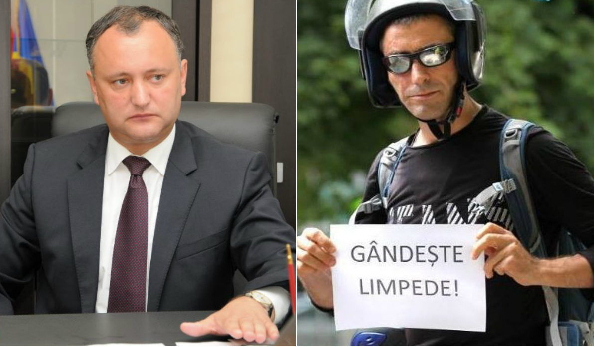 Fotoreporterul care nu a fost lăsat din nou să participe la conferința lui Dodon. Foto: independent.md