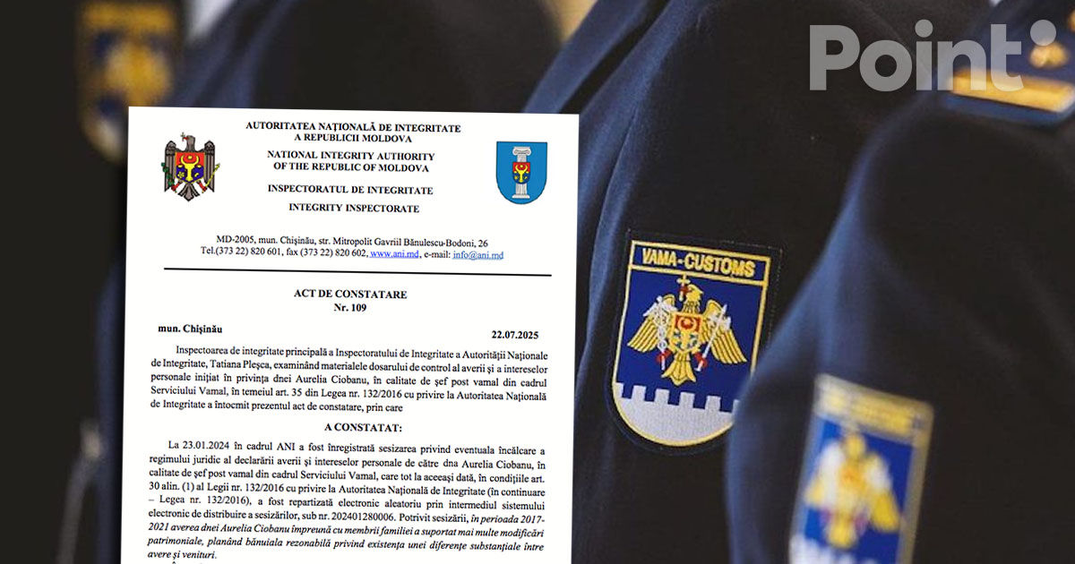 Șefa unui post vamal nu a putut justifica achiziționarea a cinci mașini și vacanțele în Maldive și R. Dominicană.