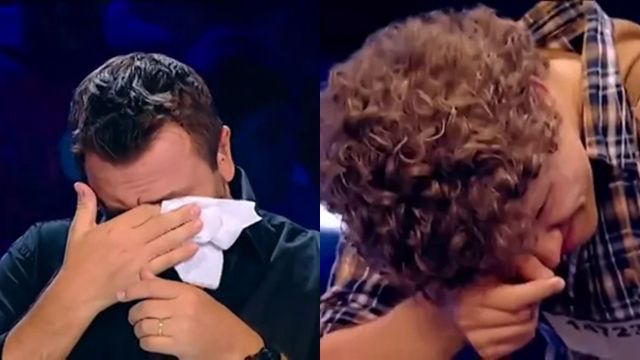 Simion Caragia, originar din Republica Moldova, a impresionat prin emoțiile sale jurații de la X Factor. Foto: capture video YouTube
