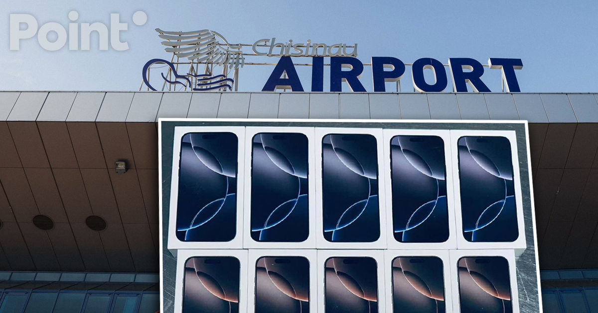 Contrabandă cu smartphone-uri, oprită la Aeroportul din Chișinău.