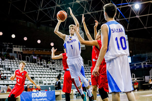 Naționala de baschet U-16 a obținut a doua victorie la Europene 