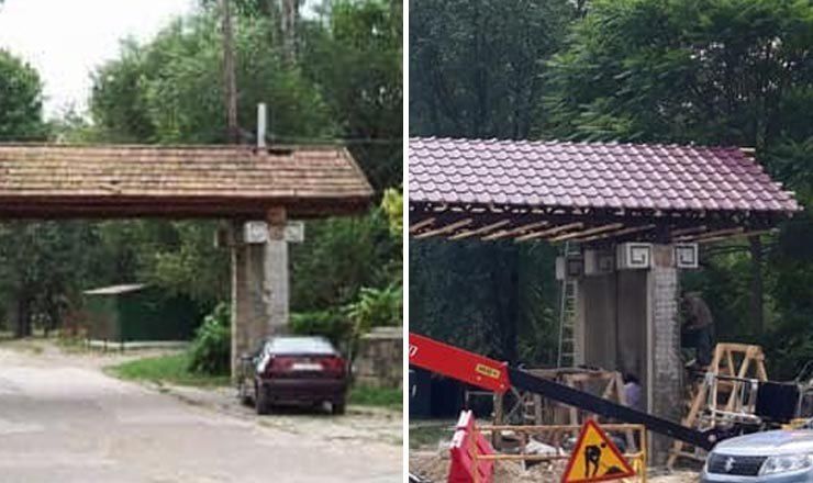 Способ реновации ворот парка "Долина Роз" вызвал критику.
