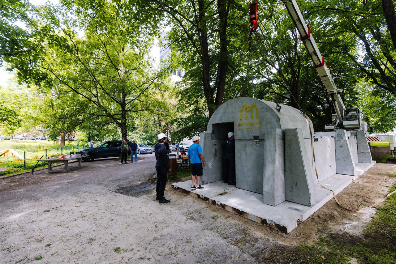 La Tallinn a fost amplasat primul adăpost modular din Estonia.
