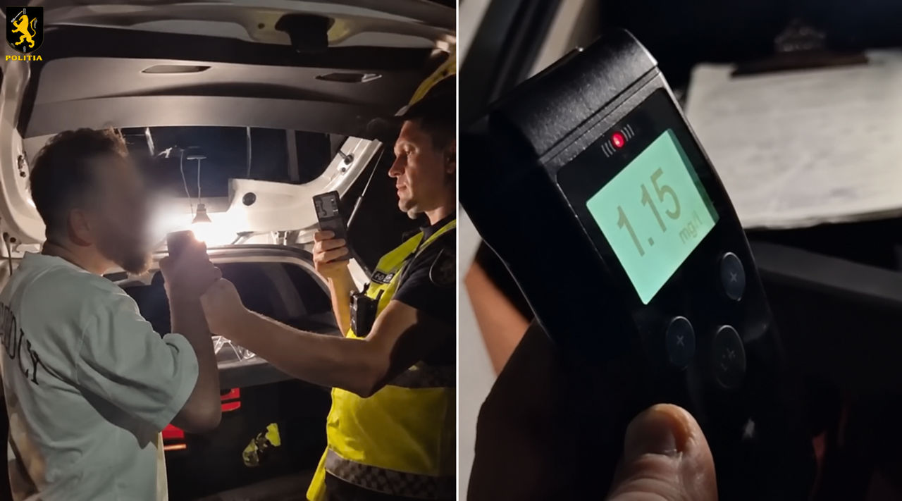 Сотрудник мэрии Дурлешт задержан после ДТП: алкотест показал 1,15 мг/л.
