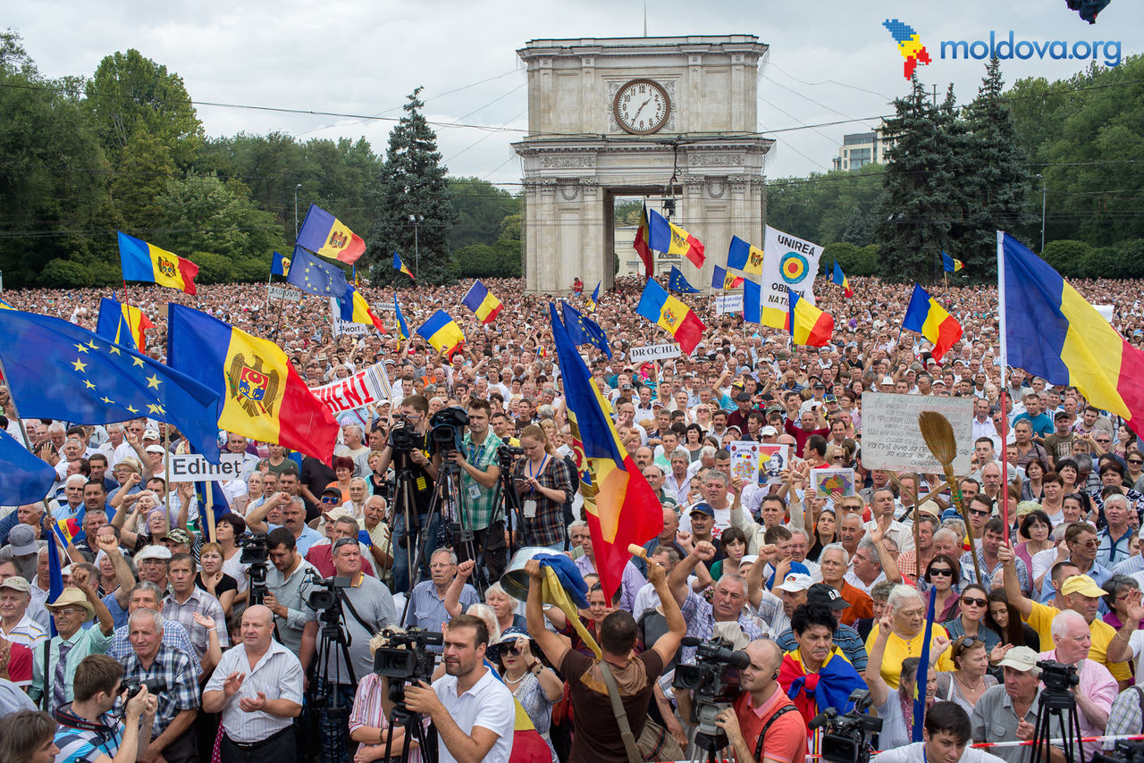 Protestele de la Chişinău cresc presiunea asupra Guvernului. Foto: moldova.org