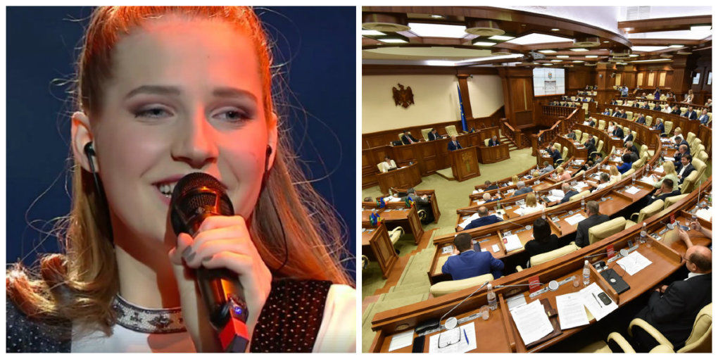  Победительницу конкурса „Vocea României” поздравили депутаты.