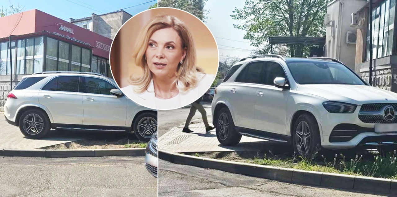 Galina Dodon, acuzată că s-ar fi parcat neregulamentar în Chișinău.