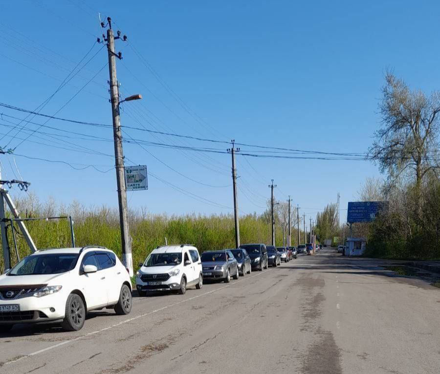 На КПП Скуляны наблюдаются очереди в направлении выезда из Молдовы.