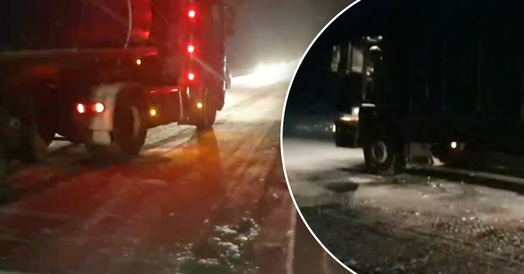 В Молдове карабинеры помогают водителям выбираться из снежного плена. Коллаж Point.md.